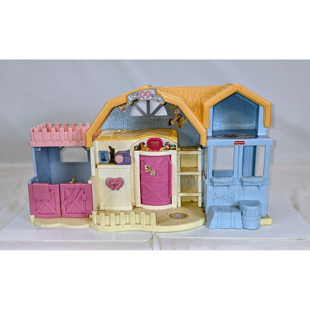Vintage 2003 Fisher Price Friendship Ponies Sweet Expressions Stable Barn B5187
